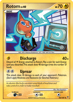 Uncommon Pokémon card Rotom 82/147 from Supreme Victors expansion