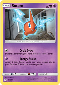 Rotom 86/236 Pokémon card from Cosmic Eclipse for sale at best price