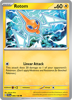 Common Pokémon card Rotom 069/198 from Scarlet & Violet expansion