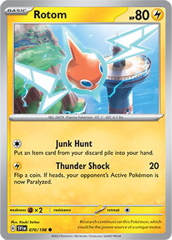 Common Pokémon card Rotom 070/198 from Scarlet & Violet expansion