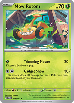 Common Pokémon card Mow Rotom 9/182 from Destined Rivals expansion
