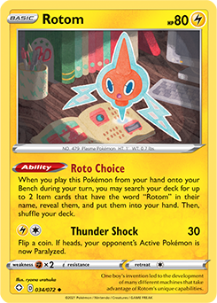 Rotom 034/072 Pokémon card from Shining Fates for sale at best price