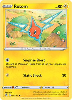 Common Pokémon card Rotom 94/264 from Fusion Strike expansion