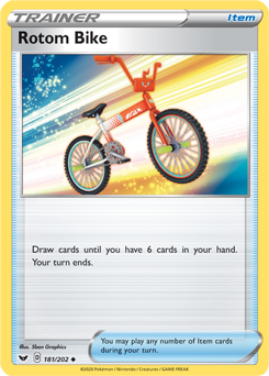 Rotom Bike 181/202 Pokémon card from Sword & Shield for sale at best price