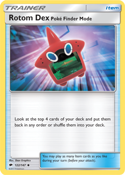 Rotom Dex Poké Finder Mode 122/147 Pokémon card from Burning Shadows for sale at best price