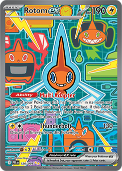Special illustration rare Pokémon card Rotom ex 126/94 from Phantasmal Flames expansion