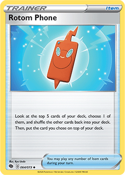 Uncommon Pokémon card Rotom Phone 064/073 from Champion s Path expansion