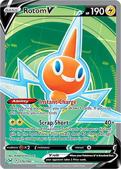 Rotom V 176/196 Pokémon card from Lost Origin for sale at best price