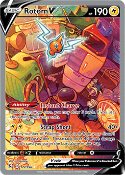 Rotom V 177/196 Pokémon card from Lost Origin for sale at best price