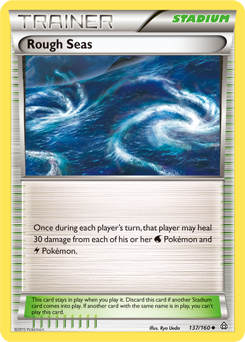 Uncommon Pokémon card Rough Seas 137/160 from Primal Clash expansion