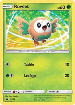 Rowlet SM22 Pokémon card from Sun and Moon Promos for sale at best price