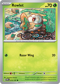 Rowlet 13/197 Pokémon card from Obsidian Flames for sale at best price