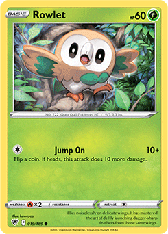 Rowlet 019/189 Pokémon card from Astral Radiance for sale at best price