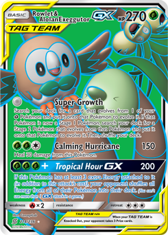Rowlet Alolan Exeggutor GX 214/236 Pokémon card from Unified Minds for sale at best price