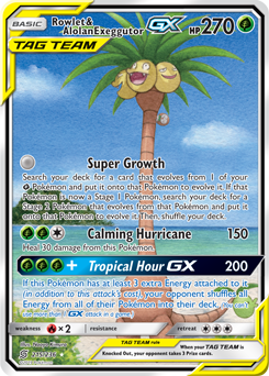 Rowlet Alolan Exeggutor GX 215/236 Pokémon card from Unified Minds for sale at best price