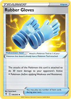Rubber GloVes 156/203 Pokémon card from Evolving Skies for sale at best price