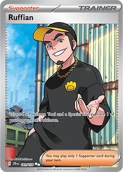 Ultra rare Pokémon card Ruffian 181/159 from Journey Together expansion