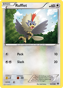 Rufflet 86/98 Pokémon card from Emerging Powers for sale at best price
