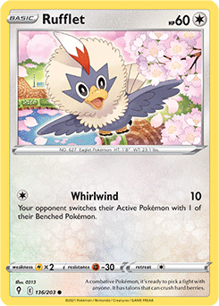 Rufflet 136/203 Pokémon card from Evolving Skies for sale at best price