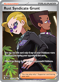 Carte Pokémon Ultra rare Sbire du Clan Dérouillard 112/84 de la série Nuit Noire
