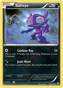 Sableye 62/108 Pokémon card from Dark Explorers for sale at best price