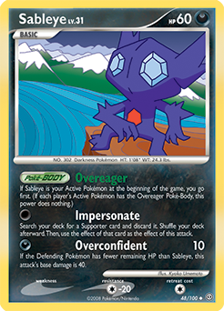 Sableye 48/100 Pokémon card from Stormfront for sale at best price
