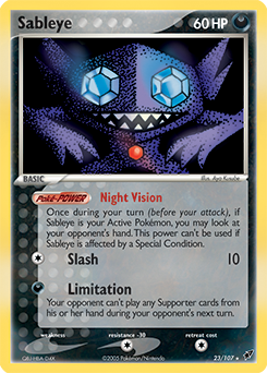 Sableye 23/107 Pokémon card from Ex Deoxys for sale at best price