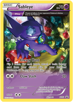 Promo Pokémon card Sableye XY92 from XY Promos expansion