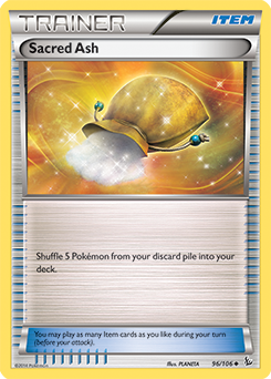 Uncommon Pokémon card Sacred Ash 96/106 from Flashfire expansion