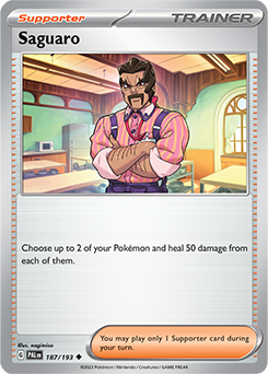Uncommon Pokémon card Saguaro 187/193 from Paldea Evolved expansion
