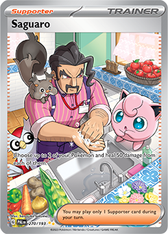 Special illustration rare Pokémon card Saguaro 270/193 from Paldea Evolved expansion