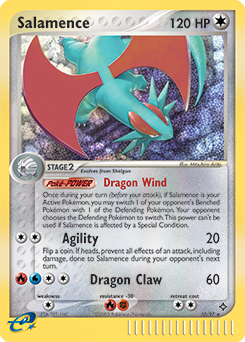 Carte Pokémon Holographique Rare Drattak 10/97 de la série Ex Dragon