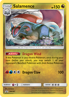 Salamence SM140 Pokémon card from Sun and Moon Promos for sale at best price