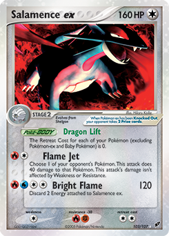Salamence EX 103/107 Pokémon card from Ex Deoxys for sale at best price