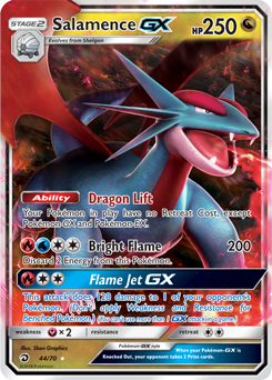 Salamence GX 44/70 Pokémon card from Dragon Majesty for sale at best price