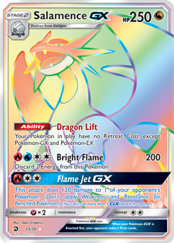 Salamence GX 73/70 Pokémon card from Dragon Majesty for sale at best price