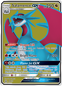 Promo Pokémon card Salamence GX SM139 from Sun and Moon Promos expansion