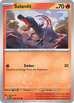 Salandit 34/217 Pokémon card from Ascended Heroes for sale at best price