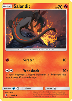 Salandit 15/145 Pokémon card from Guardians Rising for sale at best price