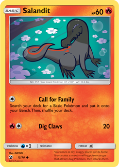 Salandit 13/70 Pokémon card from Dragon Majesty for sale at best price