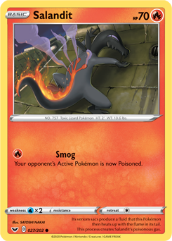 Salandit 27/202 Pokémon card from Sword & Shield for sale at best price