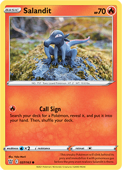 Salandit 27/163 Pokémon card from Battle Styles for sale at best price
