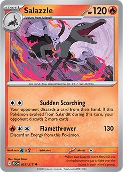 Carte Pokémon Peu commune Malamandre 35/217 de la série Héros Transcendants