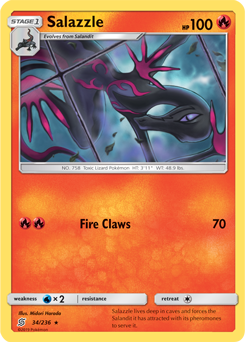 Salazzle 34/236 Pokémon card from Unified Minds for sale at best price