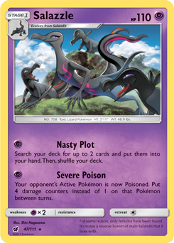 Salazzle 47/111 Pokémon card from Crimson Invasion for sale at best price