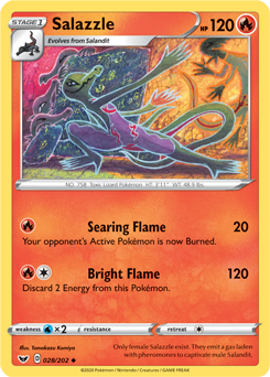 Salazzle 28/202 Pokémon card from Sword & Shield for sale at best price