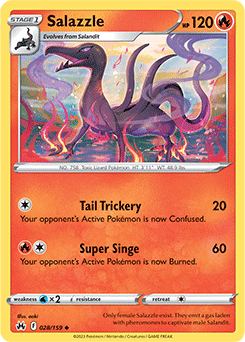 Salazzle 028/159 Pokémon card from Crown Zenith for sale at best price