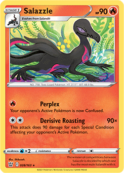 Salazzle 28/163 Pokémon card from Battle Styles for sale at best price