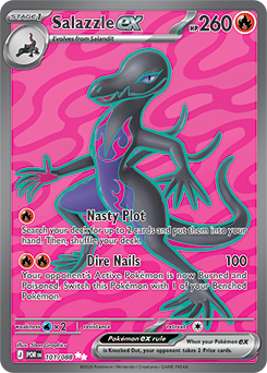 Ultra rare Pokémon card Salazzle ex 101/88 from Perfect Order expansion