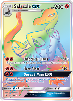 Salazzle GX 151/147 Pokémon card from Burning Shadows for sale at best price